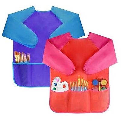 Linghhang - Painting Aprons Blouse Long Sleeve Apron Child 3-5 years 2Pcs Linghhang - Painting Aprons Blouse Long Sleeve Apron Child 3-5 years 2Pcs