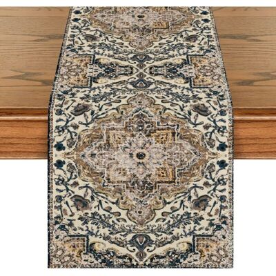 TORMATOR PCS Bohemian style table runner, dark blue, rustic bohemian style, farmhouse, magical, home decor, holiday, party, 33 x 183 cm TORMATOR PCS Bohemian style table runner, dark blue, rustic bohemian style, farmhouse, magical, home decor, holiday, party, 33 x 183 cm