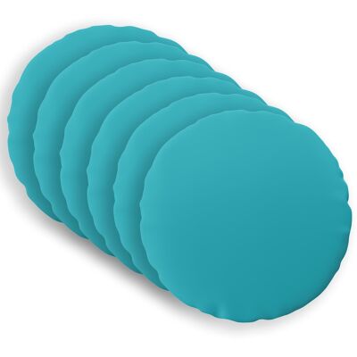 Throw Pillow 6 Pcs Heerlen Turquoise Dia. 40 Cm Polyester Vidaxl Throw Pillow 6 Pcs Heerlen Turquoise Dia. 40 Cm Polyester Vidaxl