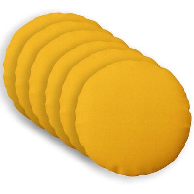 Throw Pillow 6 Pcs Heerlen Light Yellow Dia. 40 Cm Fabric Vidaxl Throw Pillow 6 Pcs Heerlen Light Yellow Dia. 40 Cm Fabric Vidaxl