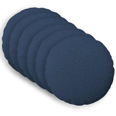 Throw Pillow 6 Pcs Heerlen Blue Dia. 30 Cm Fabric Vidaxl Throw Pillow 6 Pcs Heerlen Blue Dia. 30 Cm Fabric Vidaxl
