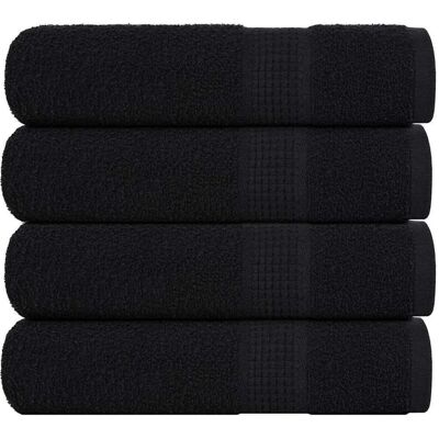 Shower Towels 4 pcs Black 70x140 cm 360 gsm 100% Cotton vidaXL Shower Towels 4 pcs Black 70x140 cm 360 gsm 100% Cotton vidaXL
