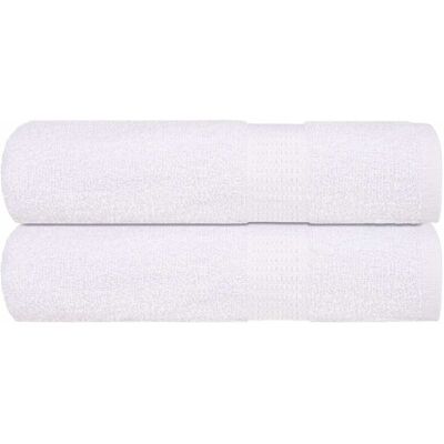 vidaXL Bath Towels - 2 pcs White 100x150 cm - Bath Towels vidaXL Bath Towels - 2 pcs White 100x150 cm - Bath Towels