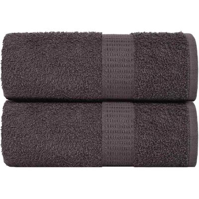 Guest Towels 2 pcs Anthracite 30x50 cm 360 gsm 100% Cotton Vidaxl Guest Towels 2 pcs Anthracite 30x50 cm 360 gsm 100% Cotton Vidaxl