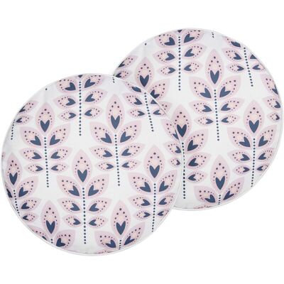 Beliani Set of 2 Outdoor Cushions Plant Pattern 40 x 40 cm - Outdoor Cushions Beliani Set of 2 Outdoor Cushions Plant Pattern 40 x 40 cm - Outdoor Cushions