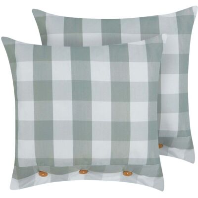 Beliani Set of 2 Cushions Checked 45 x 45 cm - Cushions Beliani Set of 2 Cushions Checked 45 x 45 cm - Cushions