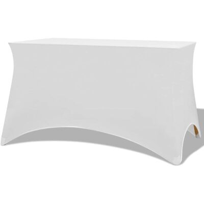 vidaXL White Stretch Table Slipcovers 243x76x74 cm vidaXL White Stretch Table Slipcovers 243x76x74 cm