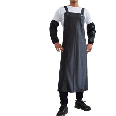 LINGHHANG Waterproof Apron for Men, Adjustable Straps, Industrial Workshop Protective Apron, Get a pair of waterproof sleeves LINGHHANG Waterproof Apron for Men, Adjustable Straps, Industrial Workshop Protective Apron, Get a pair of waterproof sleeves