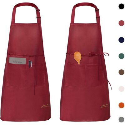 LINGHHANG Waterproof Kitchen Aprons, Adjustable Apron with Pockets for Family Kitchen, Restaurant, Garden, BBQ 2 Pack LINGHHANG Waterproof Kitchen Aprons, Adjustable Apron with Pockets for Family Kitchen, Restaurant, Garden, BBQ 2 Pack