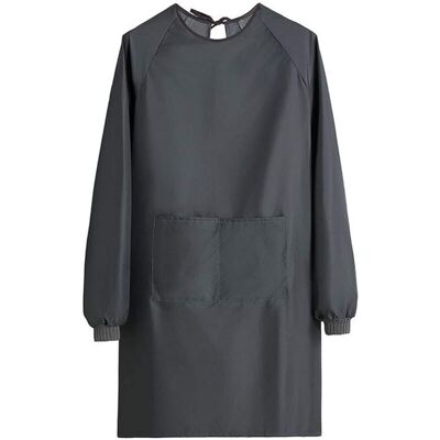 Women's Apron Waterproof Household Work Blouse with Pockets Long Sleeve Apron for Home Garden Women's Apron Waterproof Household Work Blouse with Pockets Long Sleeve Apron for Home Garden