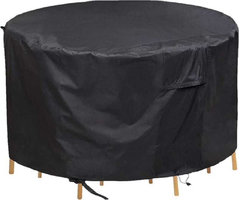 AIPERQ 180x90cm Waterproof Potted Garden Tablecloths Garden Furniture Table Covers Heavy Duty Protection 420D Round Tablecloth Windproof Anti-UV