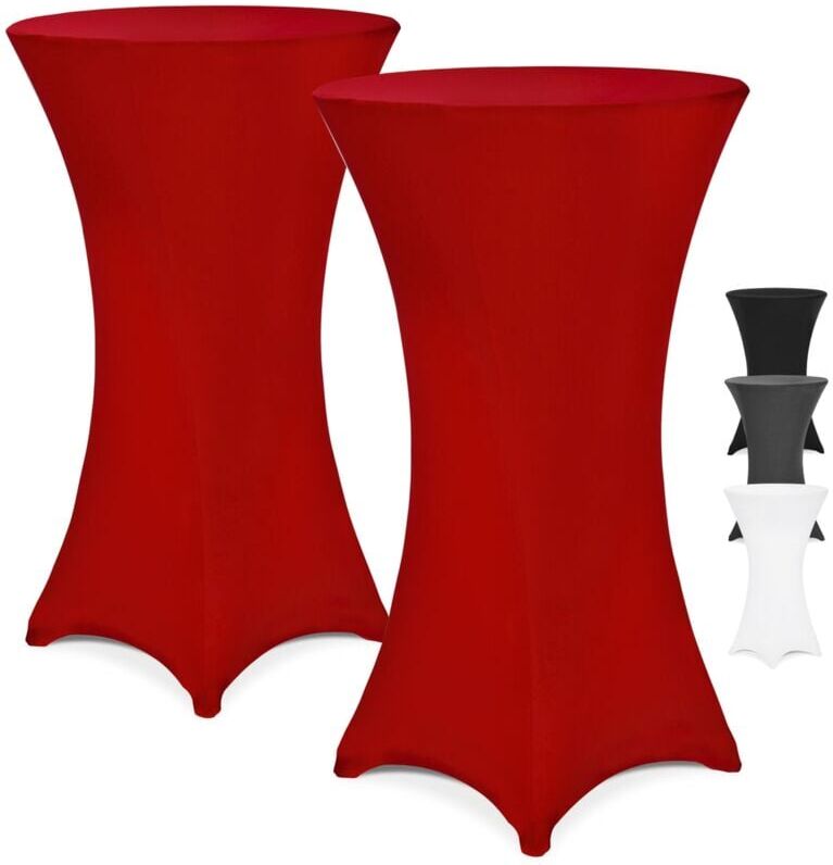 DETEX 2x Bar Table Cover Diameter 60-65cm / 70-75cm / 80-85cm Colour Size Choice Stretch Fabric Cocktail Spandex Wedding Banquets Birthday bbq Party 2er