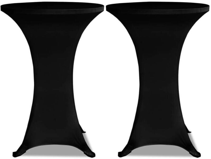 Standing Table Cover Ø60cm Black Stretch 2 pcs Vidaxl