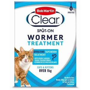 Bob Martin - bm Clear Spot On Wormer For Cats (4 Tubes) PK6 - 20973