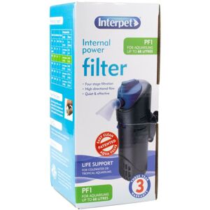 Interpet Internal Aquarium Power Filter for Fish Tanks, Black/Blue
