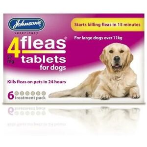 Johnson's Veterinary - jvp 4 Fleas Dog Flea Tablets (6Tabs) PK6 - 2057