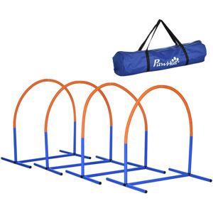 PawHut Dog Agility Training Equipment Pet Agility Training Set with Carry Bag - Blue