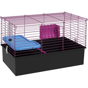 Small Animal Cage, Rabbit Guinea Pig Hutch, Pet Playhouse - Black - Pawhut