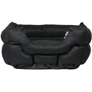 Bunty - Woodland High Sided Canvas Dog Bed Soft Washable Cushion Warm Pet Basket Cushion - Black - Large