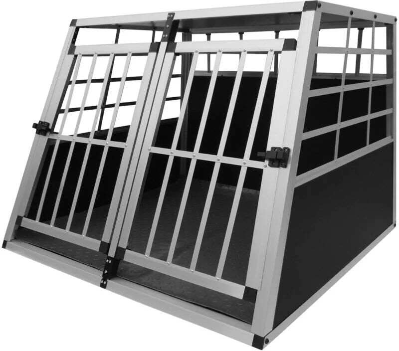 Monster Shop - Pet Car Transport Crate Cage Large Aluminium Travel Box