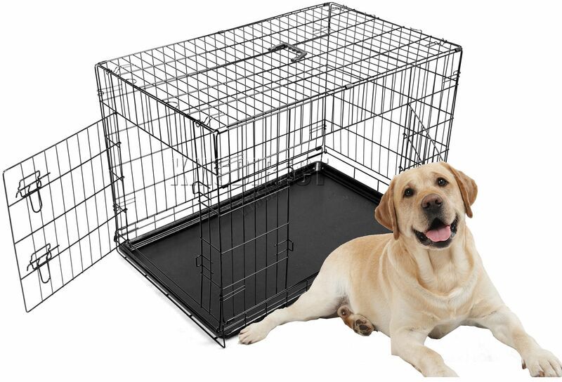 FoxHunter Pet Cage 36 inch Black