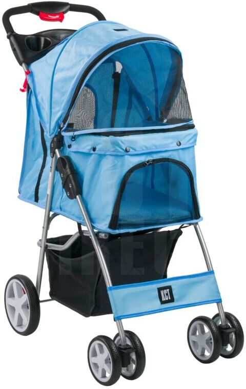 KCT - Hooded Foldable Pet Stroller - Blue - Blue