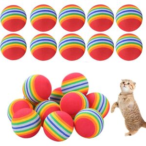 Héloise - 10 Pieces Cat Foam Ball, Cat Foam Toy Ball, Cat Foam Ball, for Pets, Interactive Toys, Cat Rebound Training, Increase Cat Fun