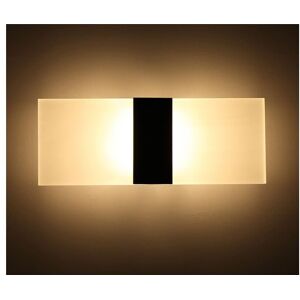 Denuotop - 12W Indoor Wall Light Brushed Black and White Light Indoor Wall Light ac 85-265(V), Modern Acrylic Corridor Light for Corridor, Bedroom,