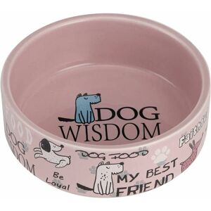 Tinor - 5-inch Ceramic Dog Bowl Cartoon Pattern, Cute, Chew-Proof, Dishwasher and Microwave Safe