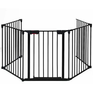 COSTWAY 5 Panel Fireplace Fence Baby Pet Safety Gate Playpen Adjustable Room Divider