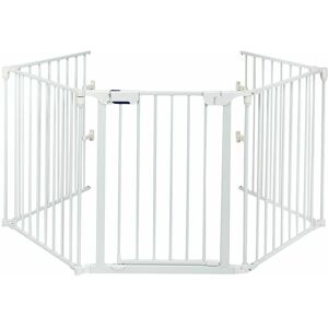 COSTWAY 5 Panel Fireplace Fence Baby Pet Safety Gate Playpen Adjustable Room Divider