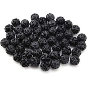 Tinor - 50 Pcs Bio Porous Filter Biochemical Ball Filter Media Water Filter Material with Cotton for Fish Tank Pond Aquarium Waterfall Fountain(16mm)