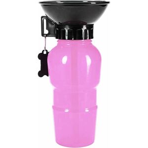 Héloise - 500ML Dog Water Bottle, Portable Dog Water Bottle, Portable Pet Water Bottle, Used for Camping, Walking, Hiking (Pink)