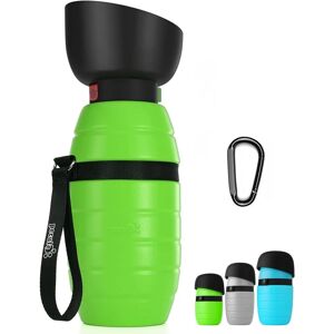 Héloise - 650ml Portable Dog Water Bottle with Water Bowl, Portable Dog Cat Water Dispenser Non-Toxic Leak-Proof Water Bottle, Travel Hiking