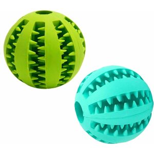 Denuotop - Dog Toy Ball, 2 Non-Toxic Chew Candy Balls, Dog Ball for Teeth Brushing and Puppy Play, Ball Games for Small Medium Dogs and Cats 1