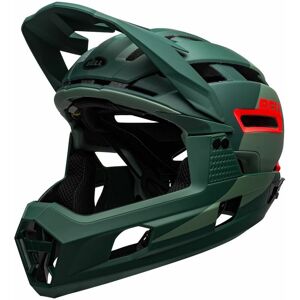 Super air r mips mtb full face helmet 2020: matte/gloss green/infrared m 55-59CM BEH7113695 - Bell