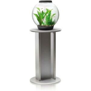 Baby Biorb 15L Aquarium in Black with mcr led Lighting, Silver Stand and Heater Pack