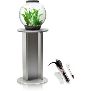 Biorb - Baby 15L Aquarium in Black with Standard led Lighting, Silver Stand and Heater Pack