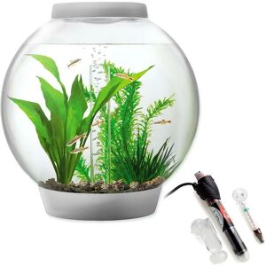 Baby Biorb 15L Aquarium in Silver with mcr led Lighting and Heater Pack