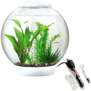 Baby Biorb 15L Aquarium in White with mcr led Lighting and Heater Pack