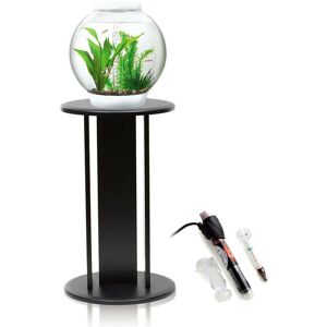 Baby biOrb 15L Aquarium in White with MCR LED Lighting, Black Stand and Heater Pack