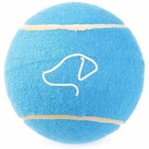 Smart Garden - Blue 15cm Extra Large/Jumbo Pooch Squeaky Tennis Ball. Dog Garden Fun Fetch