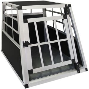 MONSTER SHOP Pet Car Transport Crate Cage Aluminium Travel Box Trapezoidal Dog