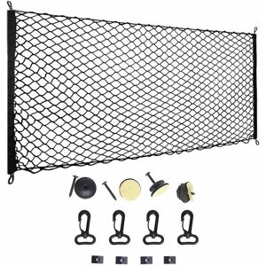 Alwaysh - Car Luggage Net, Elastic Nylon Trunk Net 115x60cm Protective Net Multifunction Partition Net for Dogs Pet Trunk Storage