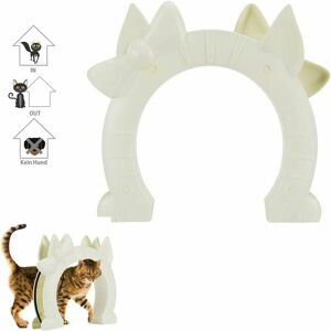 HOOPZI Cat Door, Cat Flap, 2 Hole Interior Door Kitty Hole Pass for Hollow Core Glass Door for Small Medium Cats