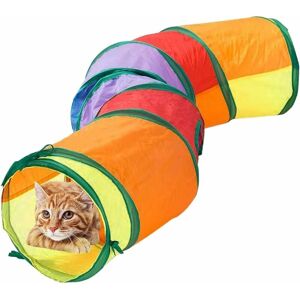 TINOR Cat Tunnel Pop-up Collapsible Pet Tube Interactive Play Toy with Ball Indoor Set for Kitty Cats Toys for Large Cat and Other Small Animals