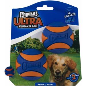 CHUCKIT! Chuckit Ultra Squeaker Ball Medium (2Pk) 6.5cm - 39628