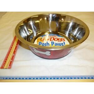 Warehouse Clearance - Classic N-Slip S/Steel Posh Paws Dish 250mm PK6 - 738819