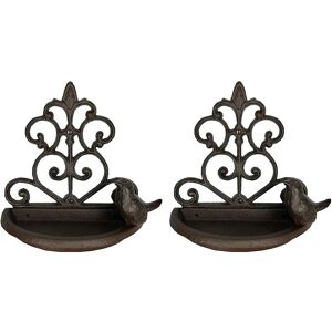 Selections - Conwy Cast Iron Wall Mounted Bird Feeder (Set of 2)