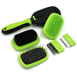 Héloise - Dog Cat Brush, For Long and Short Hair, 5-in-1 Grooming Brush Set, Removes Dead Hair and Tomentosis, Comb, Clean, Massage, Bathe, Care and